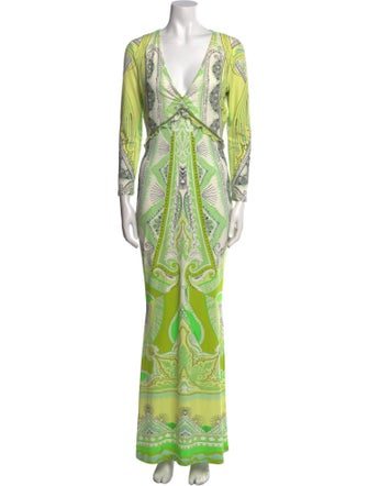 Roberto Cavalli Printed Long Dress