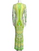 Roberto Cavalli Printed Long Dress