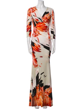 Roberto Cavalli Printed Long Dress
