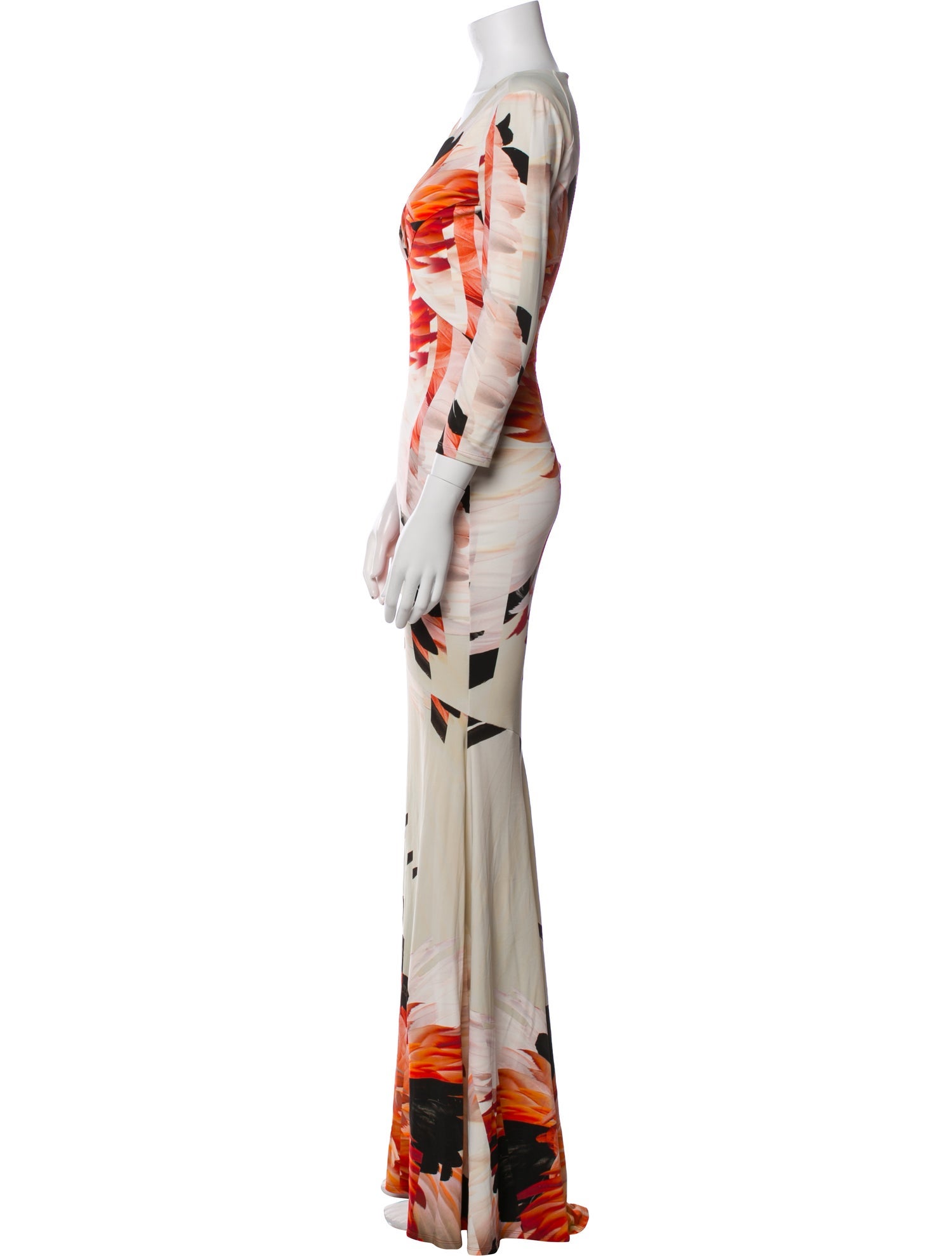 Roberto Cavalli Printed Long Dress