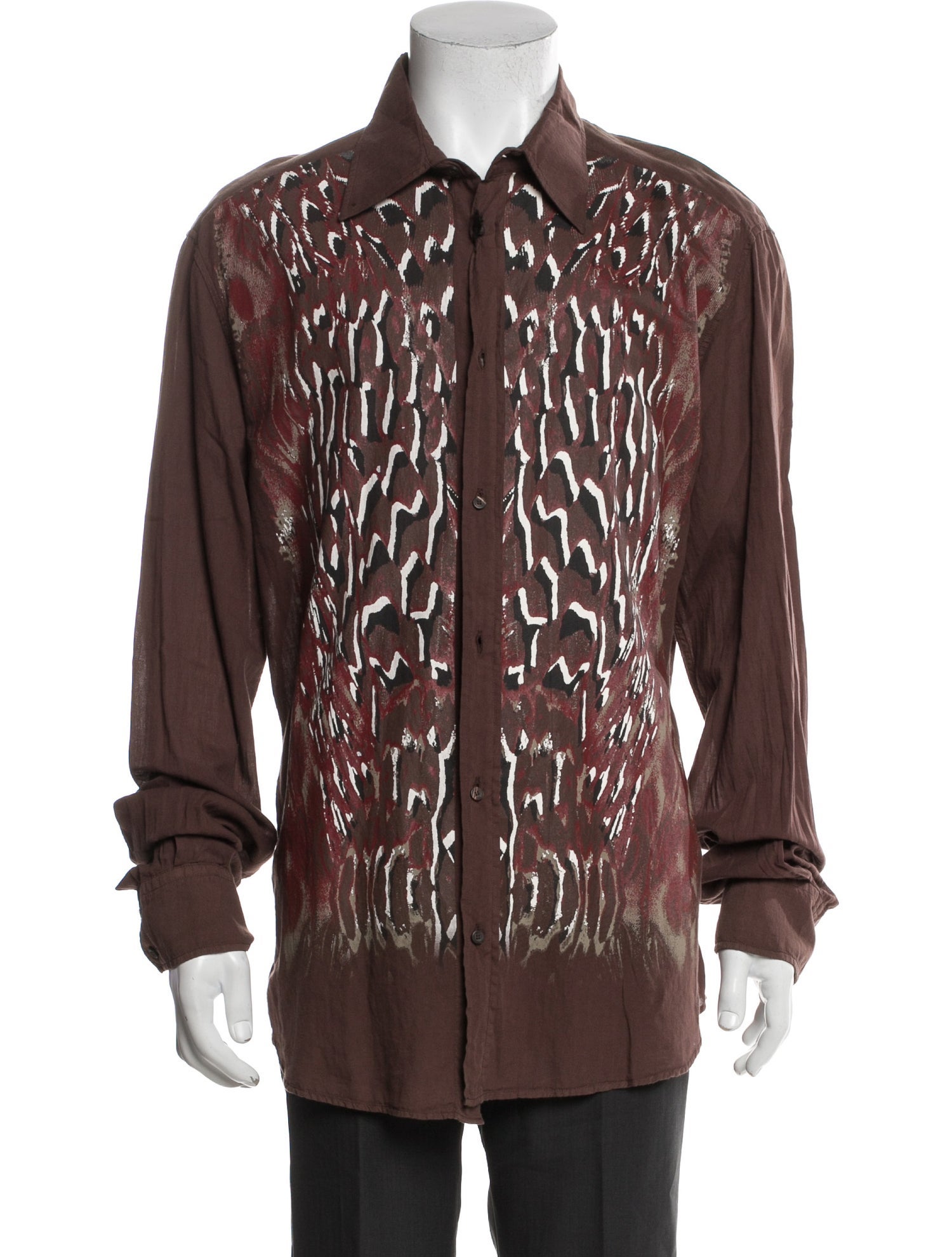 Roberto Cavalli Printed Long Sleeve Shirt w/ Tags