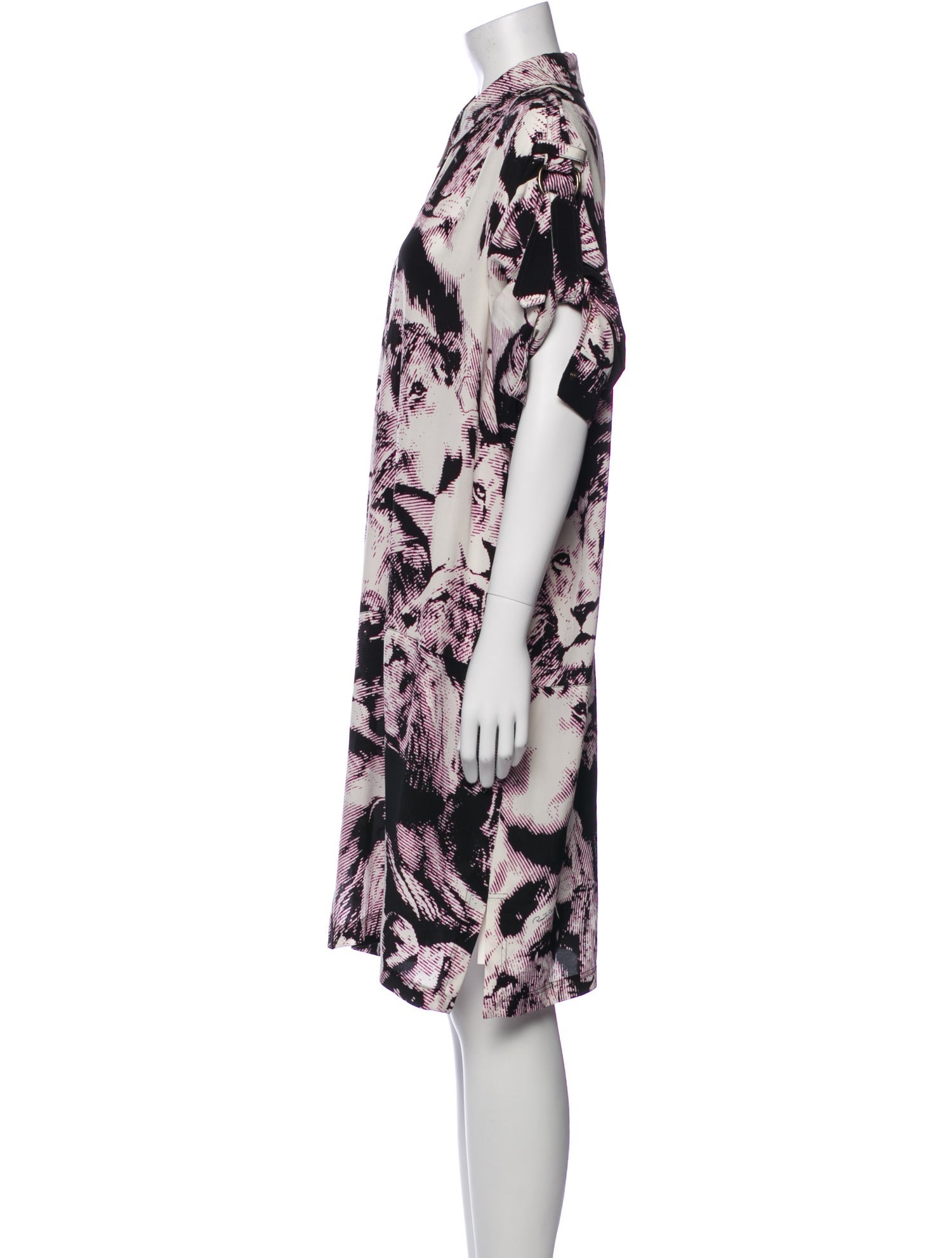 Roberto Cavalli Silk Knee-Length Dress