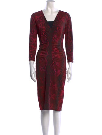 Roberto Cavalli Nylon Midi Length Dress