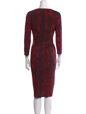 Roberto Cavalli Nylon Midi Length Dress