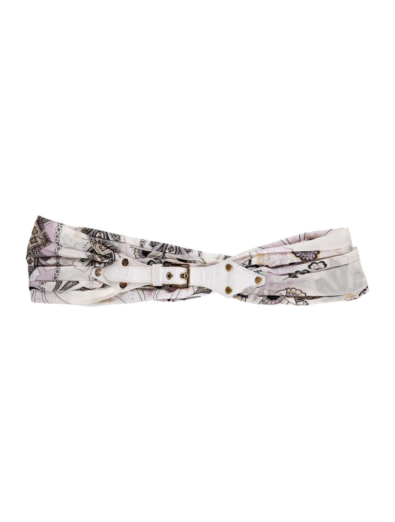 Roberto Cavalli Wide Silk Belt
