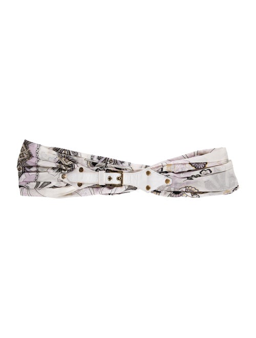Roberto Cavalli Wide Silk Belt