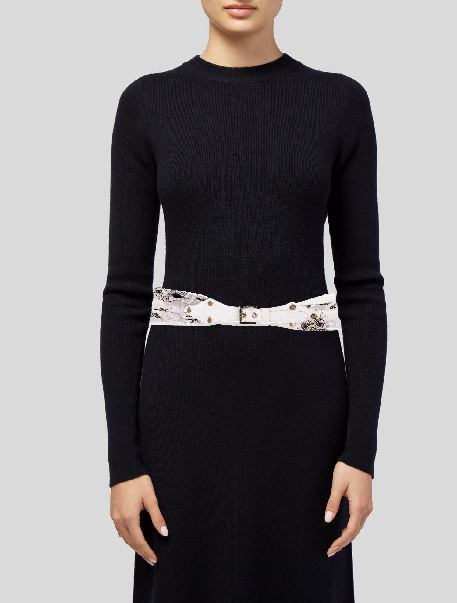 Roberto Cavalli Wide Silk Belt