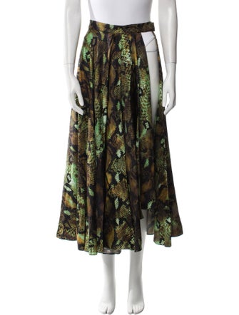 Roberto Cavalli Silk Midi Length Skirt