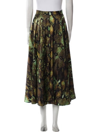 Roberto Cavalli Silk Midi Length Skirt