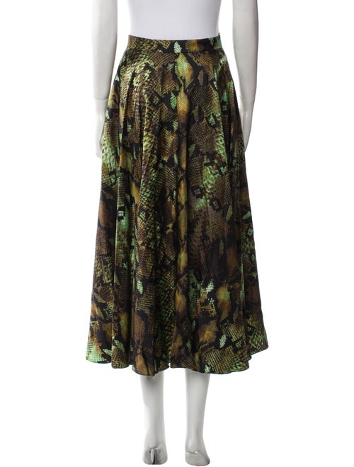 Roberto Cavalli Silk Midi Length Skirt