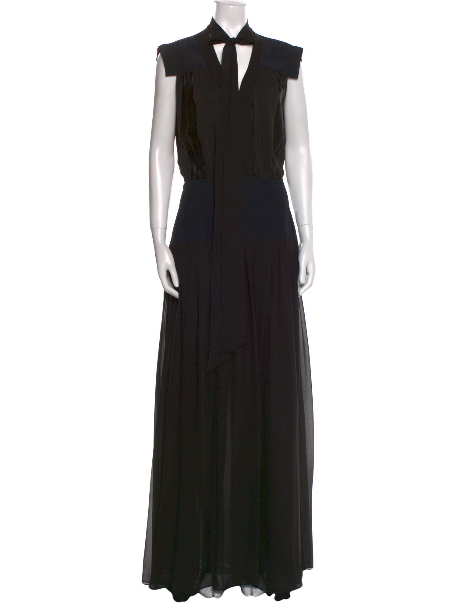 Roberto Cavalli Tie Neck Long Dress