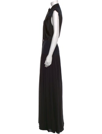 Roberto Cavalli Tie Neck Long Dress