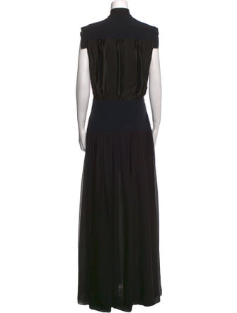 Roberto Cavalli Tie Neck Long Dress