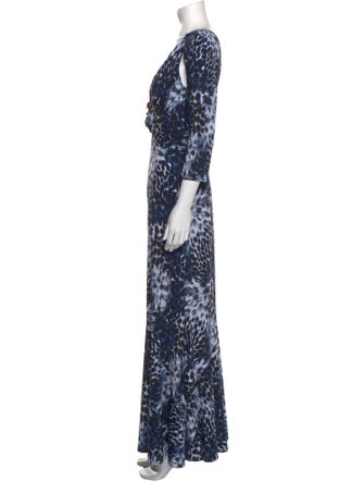 Roberto Cavalli Animal Print Long Dress