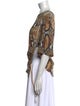 Roberto Cavalli Animal Print Bateau Neckline T-Shirt