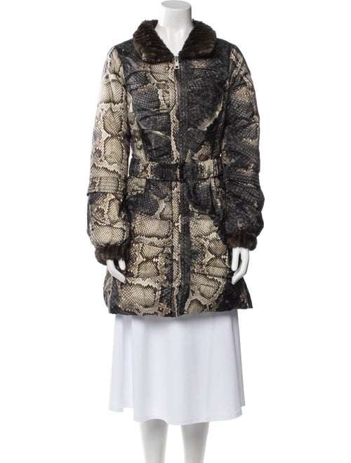 Roberto Cavalli Printed Faux Fur Jacket