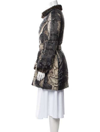 Roberto Cavalli Printed Faux Fur Jacket
