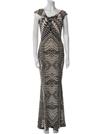 Roberto Cavalli Printed Long Dress