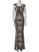 Roberto Cavalli Printed Long Dress