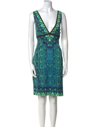 Roberto Cavalli Printed Knee-Length Dress