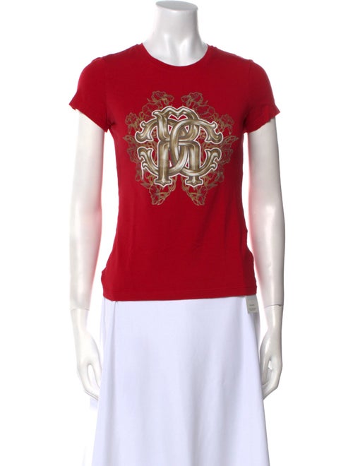 Roberto Cavalli Graphic Print Crew Neck T-Shirt