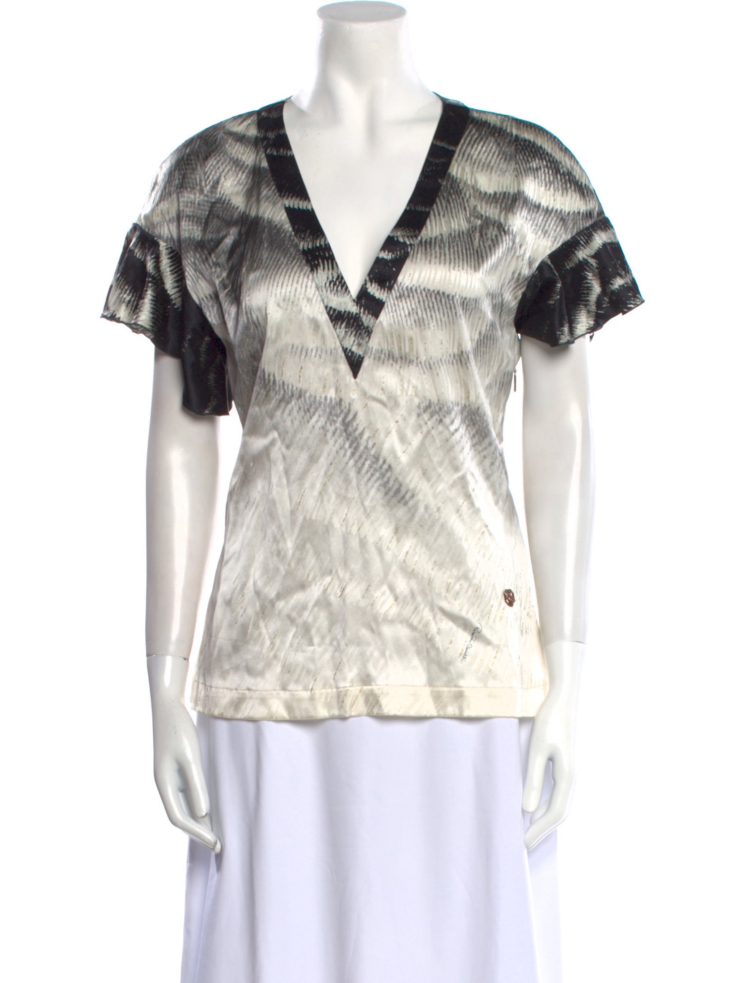 Roberto Cavalli Silk Printed Blouse