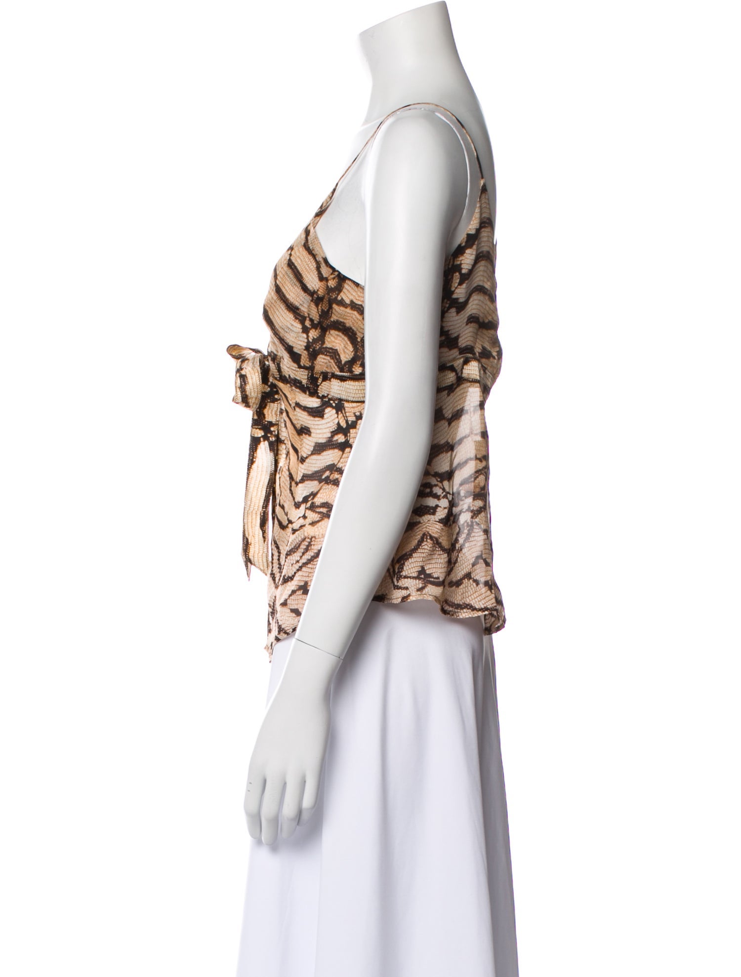 Roberto Cavalli Silk Animal Print Top w/ Tags