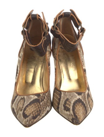 Roberto Cavalli Ponyhair Animal Print Pumps