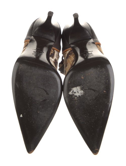 Roberto Cavalli Ponyhair Animal Print Pumps