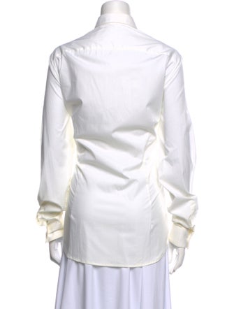 Roberto Cavalli Polka Dot Print Long Sleeve Button-Up Top