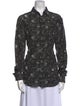 Roberto Cavalli Printed Long Sleeve Button-Up Top