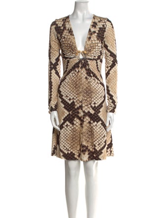 Roberto Cavalli Animal Print Mini Dress