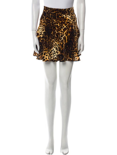 Roberto Cavalli Animal Print Mini Skirt