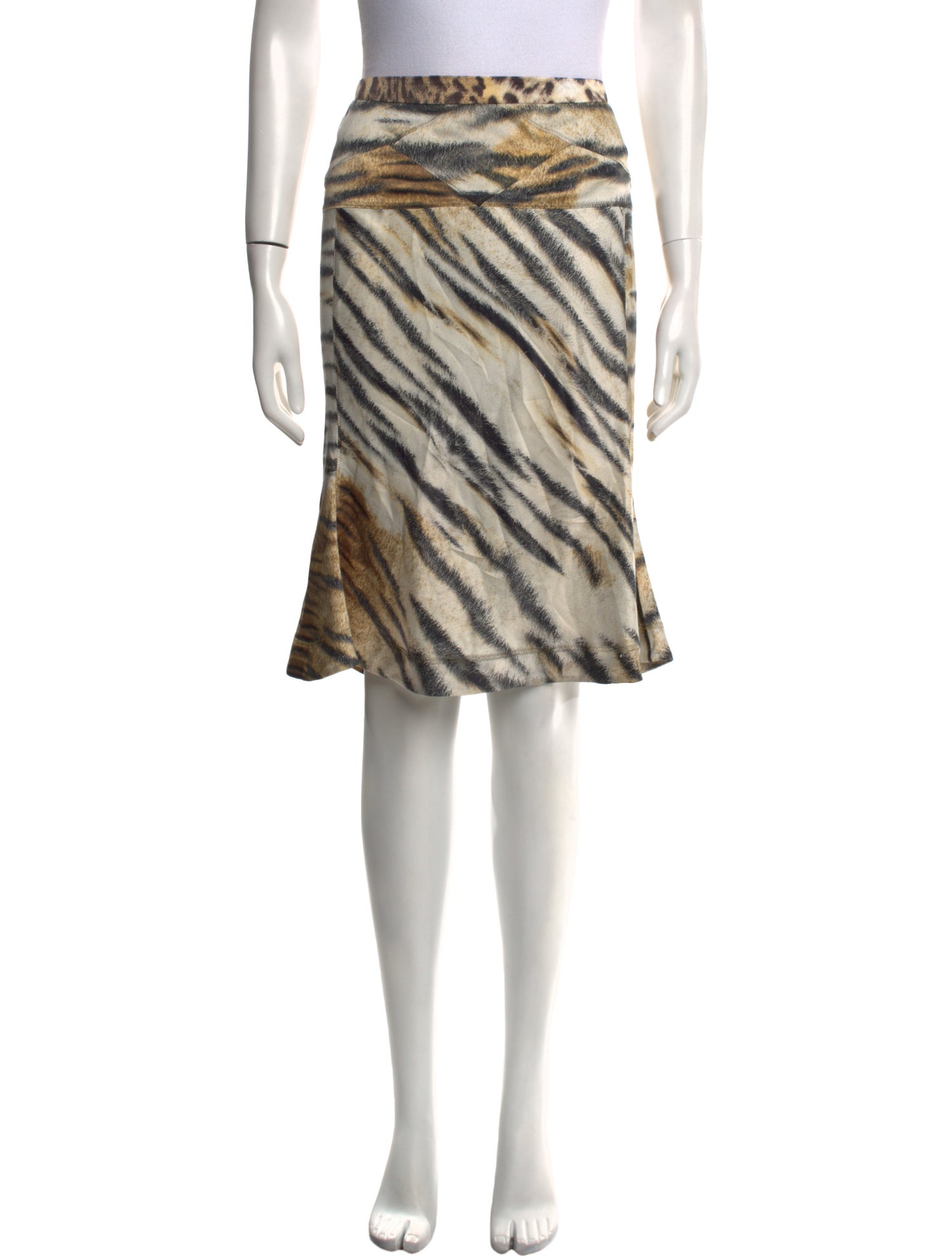 Roberto Cavalli Animal Print Knee-Length Skirt
