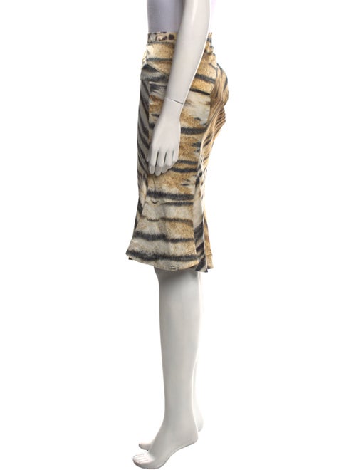 Roberto Cavalli Animal Print Knee-Length Skirt