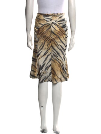 Roberto Cavalli Animal Print Knee-Length Skirt