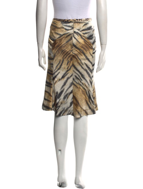 Roberto Cavalli Animal Print Knee-Length Skirt