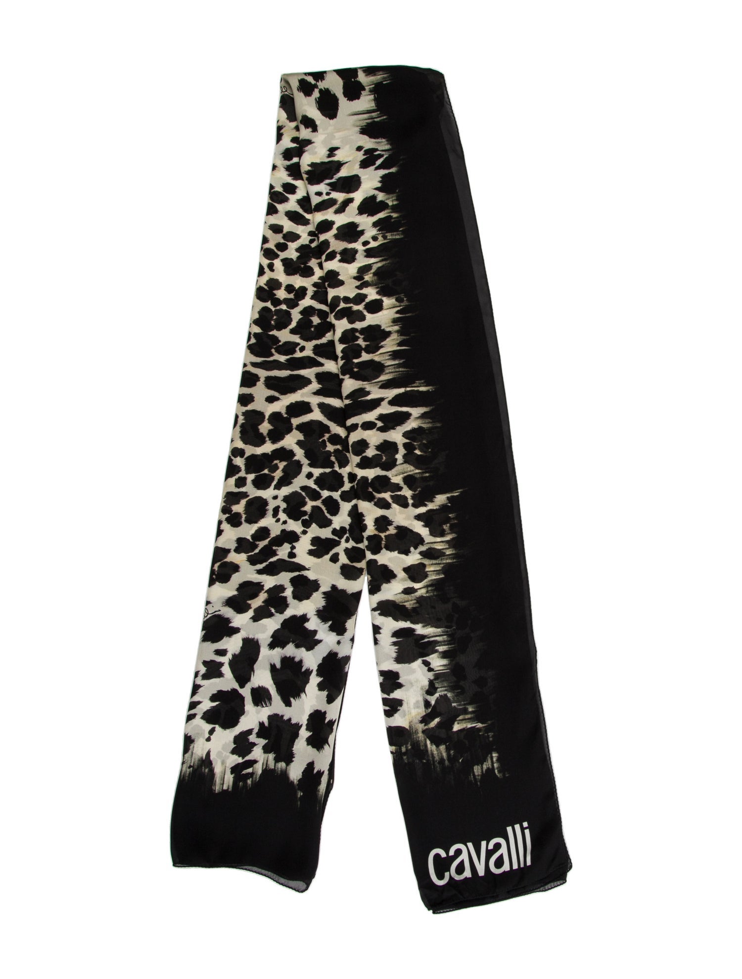 Roberto Cavalli Silk Animal Print Scarf w/ Tags