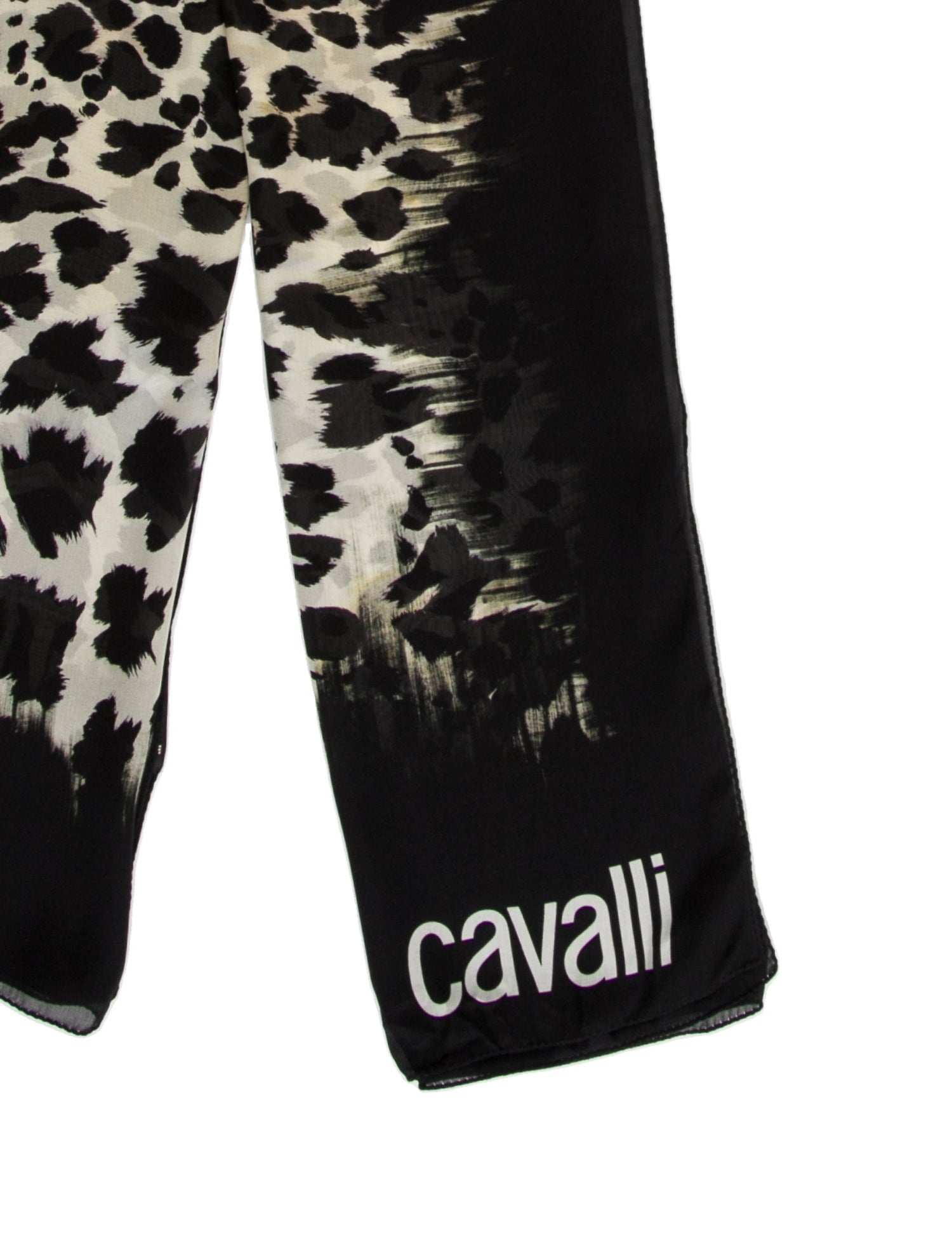 Roberto Cavalli Silk Animal Print Scarf w/ Tags