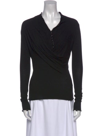 Roberto Cavalli Wool Cowl Neck Top