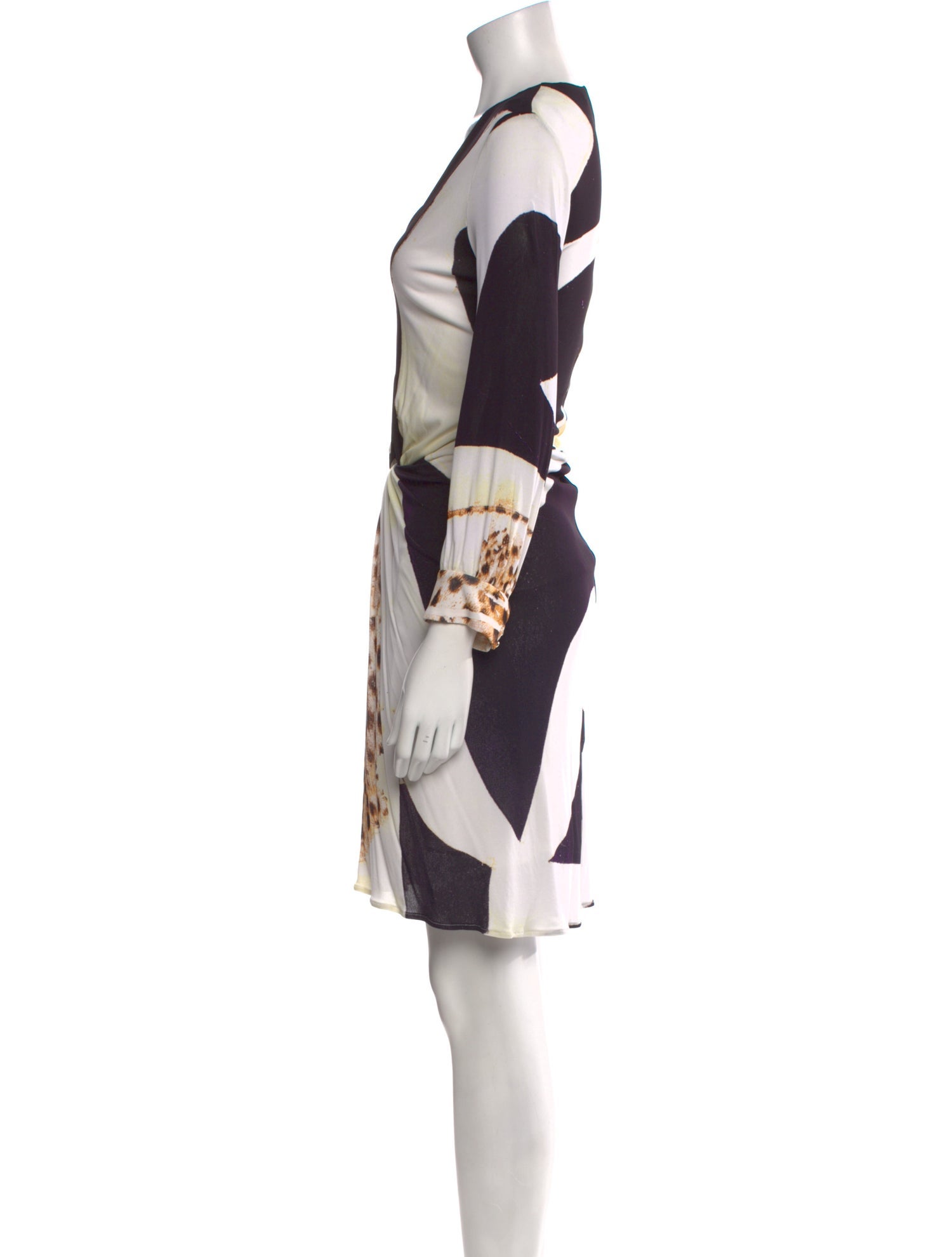Roberto Cavalli Printed Knee-Length Dress w/ Tags
