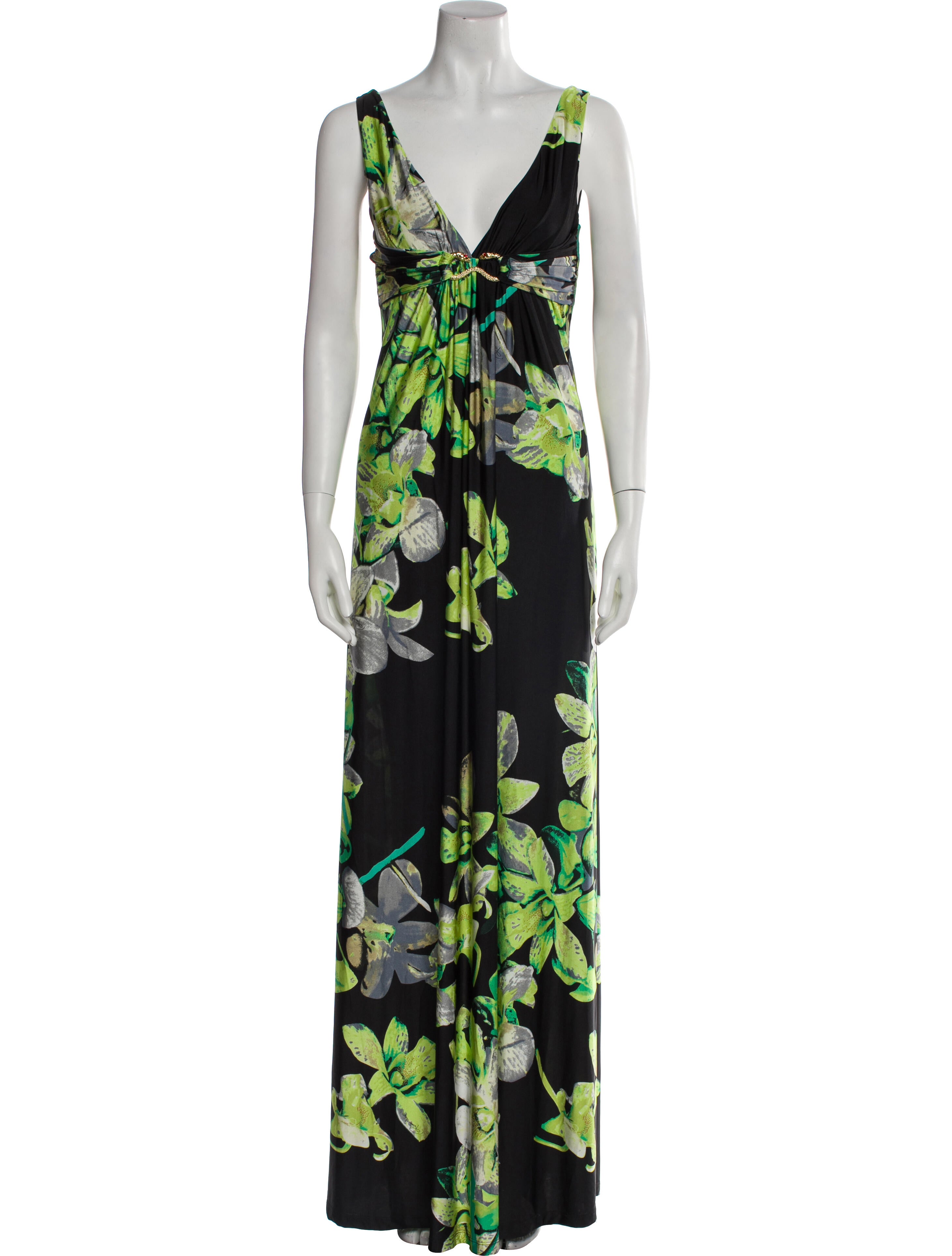 Roberto Cavalli Floral Print Long Dress w/ Tags