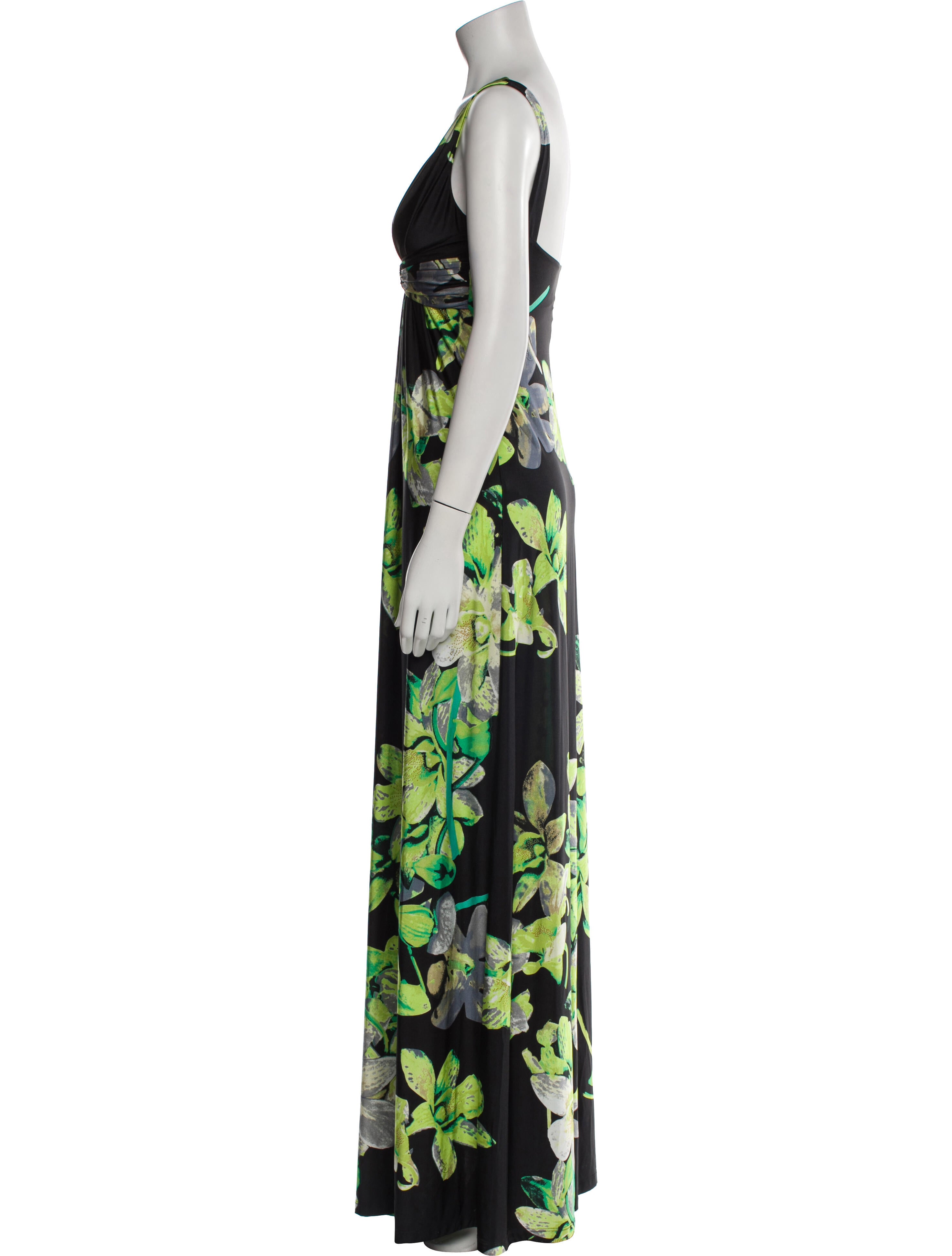 Roberto Cavalli Floral Print Long Dress w/ Tags