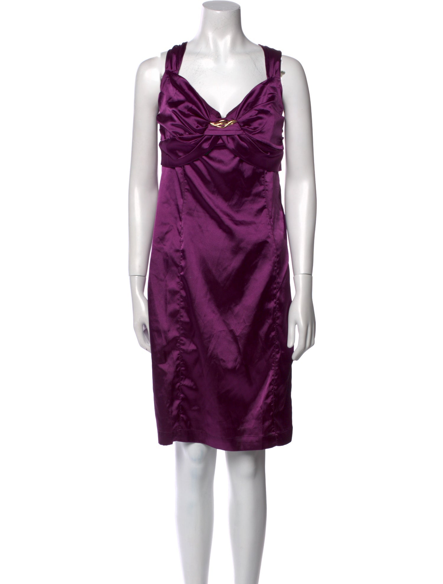 Roberto Cavalli Silk Knee-Length Dress