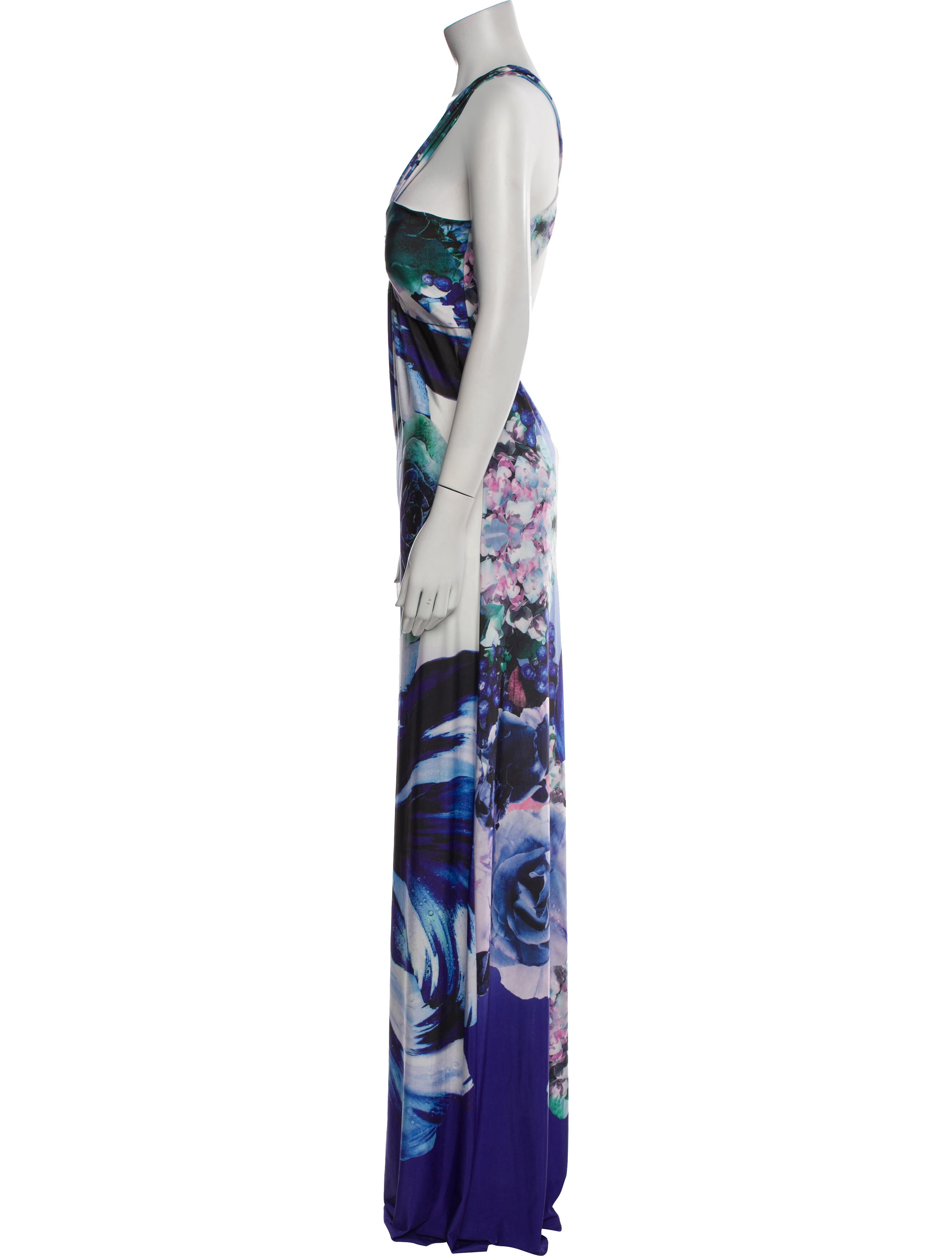 Roberto Cavalli Printed Long Dress w/ Tags