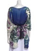 Roberto Cavalli Floral Print Bateau Neckline Blouse