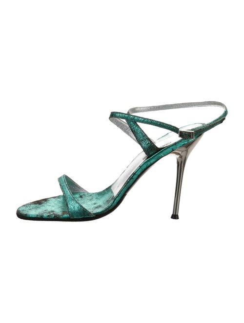 Roberto Cavalli Leather Slingback Sandals