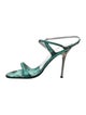 Roberto Cavalli Leather Slingback Sandals