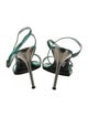 Roberto Cavalli Leather Slingback Sandals