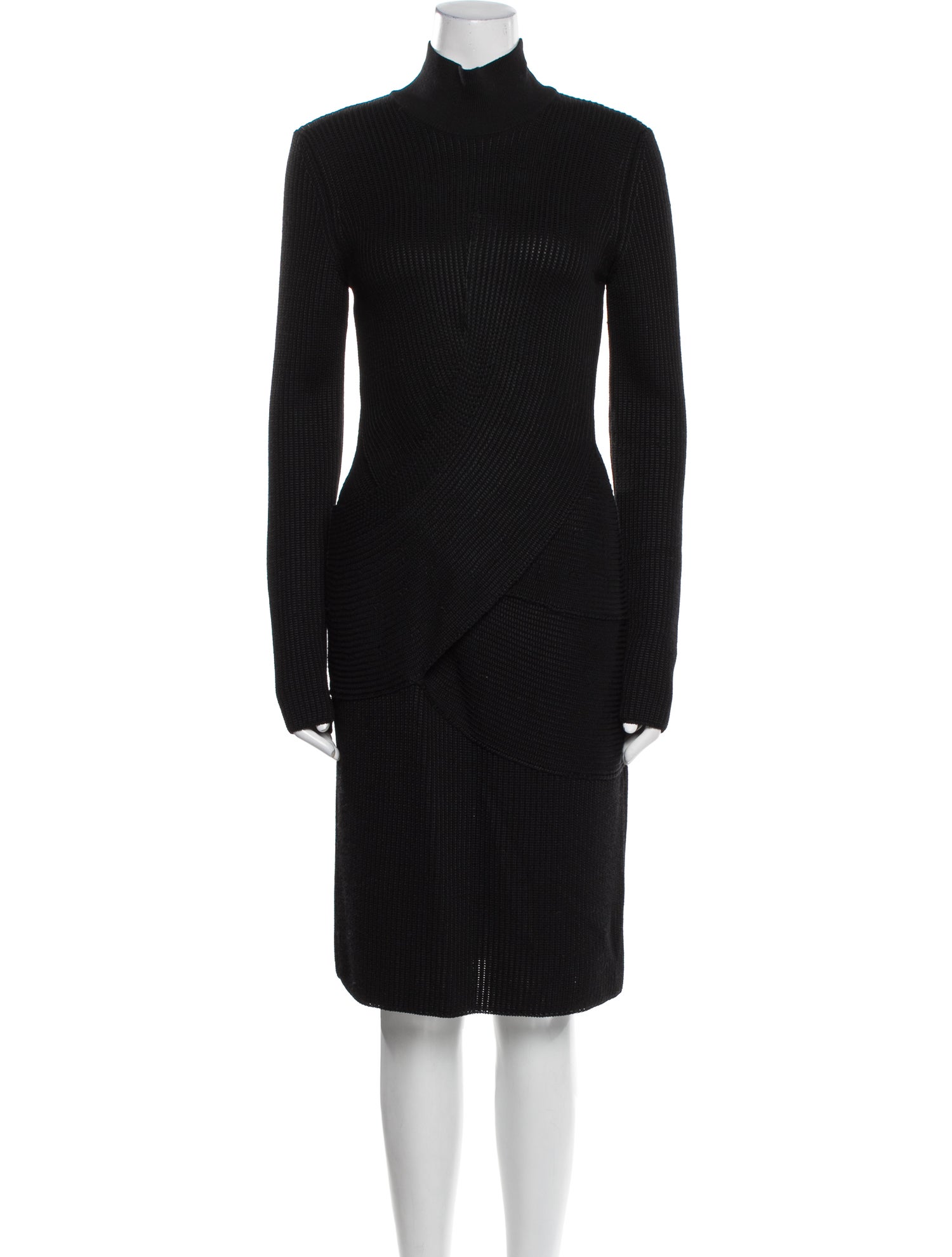 Roberto Cavalli Wool Knee-Length Dress